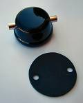 Black Powder Coated Round Dome Snare Lug with Gasket